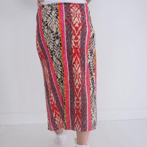 Vanessa Virginia By Anthropology Multicolor Fair Isle Maxi Boho Skirt XS - Picture 3 of 12